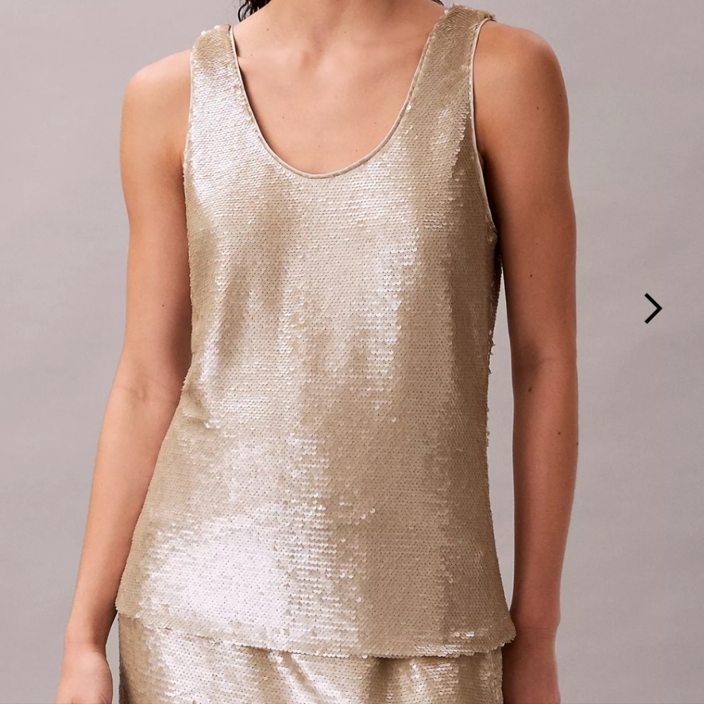 CALVIN KLEIN Sequined Tank Top - Picture 4 of 12